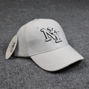 New York NY Hat Cap Strap Back White Semi-Structured Embroidered 3D Youth Kids